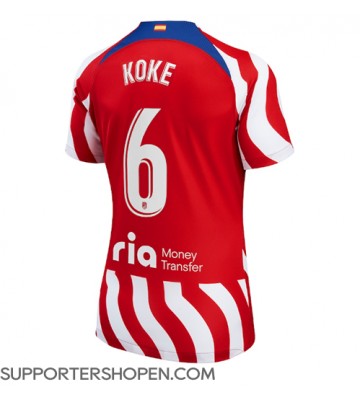 Atletico Madrid Koke #6 Hemma Matchtröja Dam 2022-23 Kortärmad